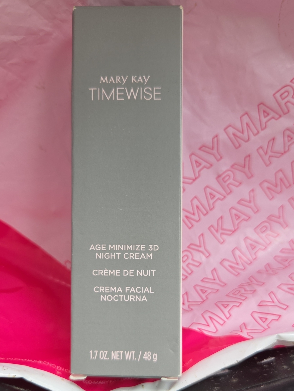 Mary Kay TimeWise Night Cream in Gray with Pink Accents